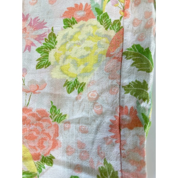 Rose + Olive Resort Floral Wide Leg Pants Medium Tropical Coastal Grandmother - Picture 7 of 10